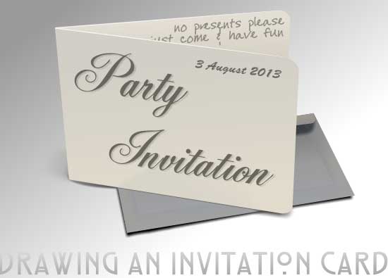 Party Invitation Drawng an Invitation Card