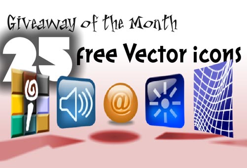 Giveaway of the Month 25 Free Vector Icons